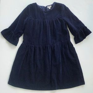 NWT Gymboree Navy Tiered Velour Dress